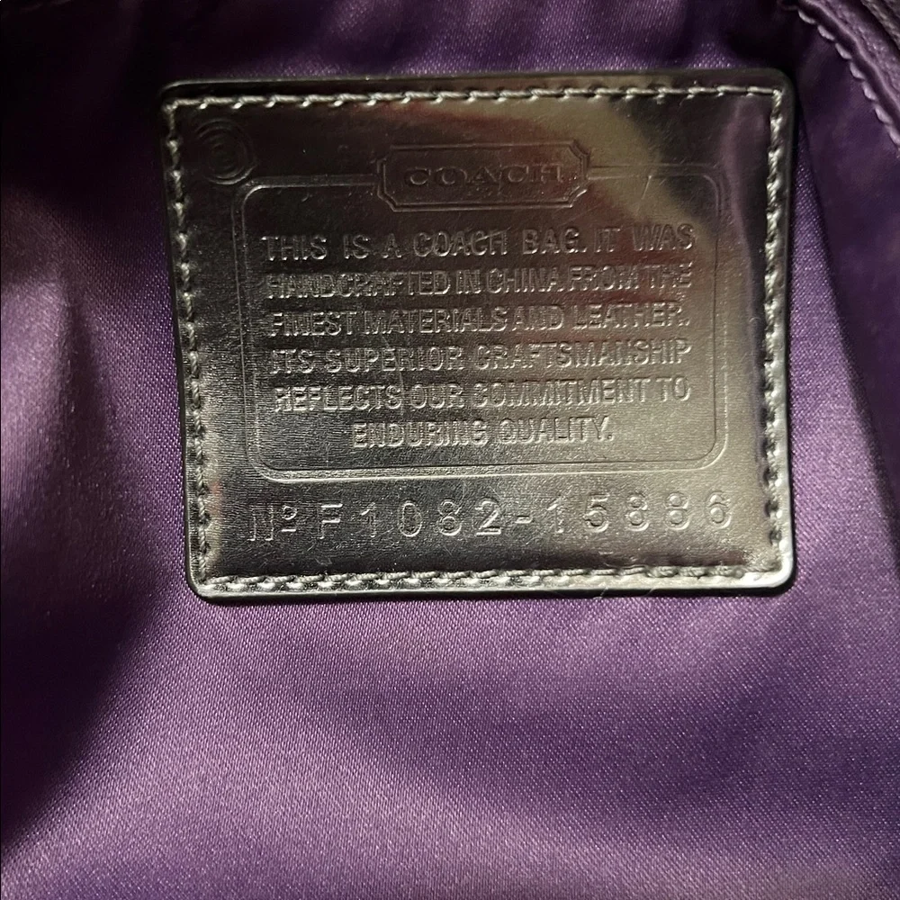 Coach Poppy classic tan and purple tartan large tote (lot of 2, not separating) - Picture 7 of 16